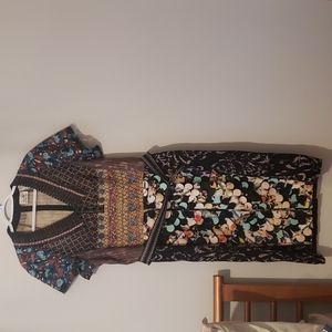 Beguile by byron lars by anthropologie short sleeve dot dress size 12